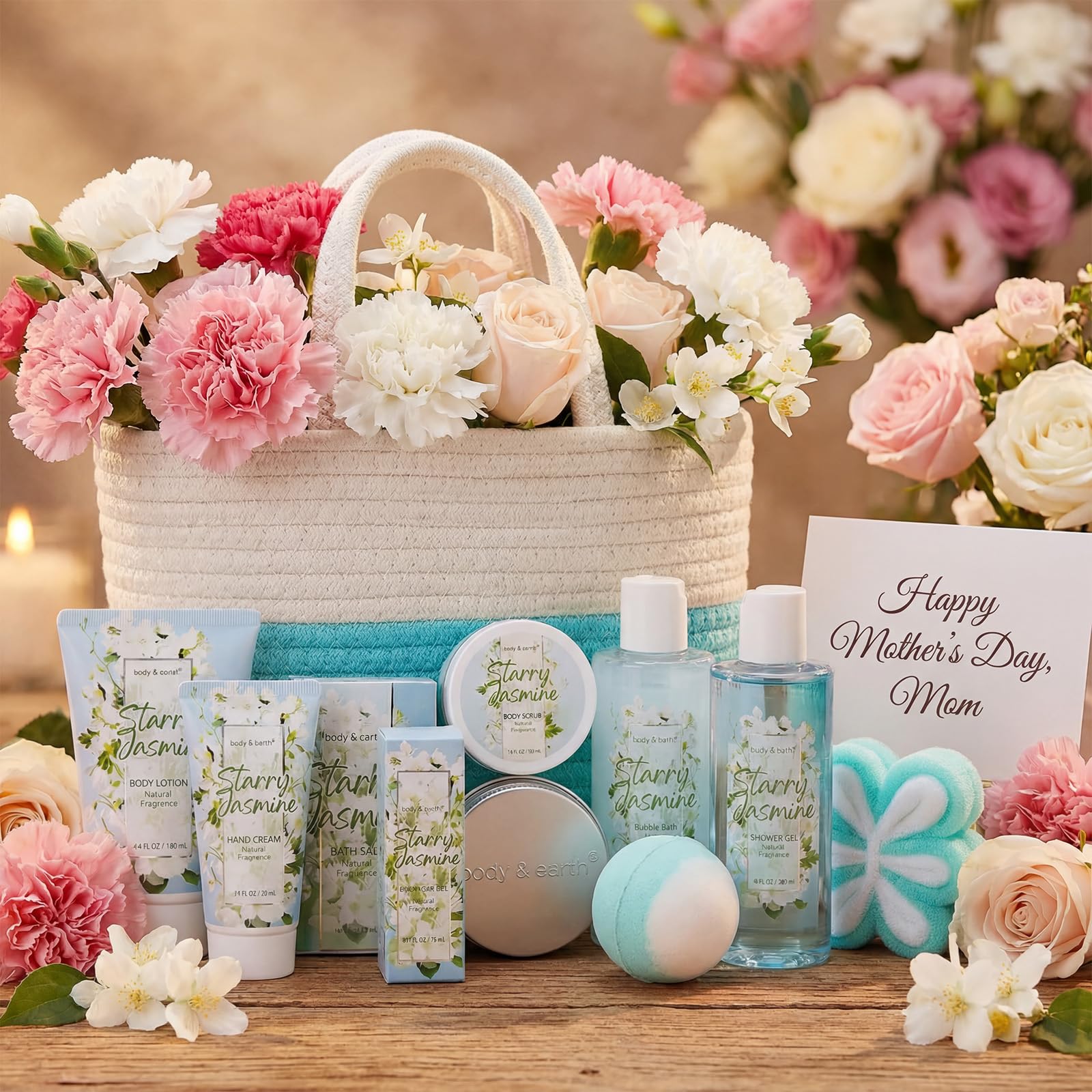 Amazon.com : Body & Earth Gift Baskets for Women 11PCS Jasmine Spa